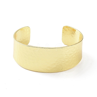 Rack Plating Brass Open Wide Cuff Bangles for Women LS-BJEW-D032-06G-1