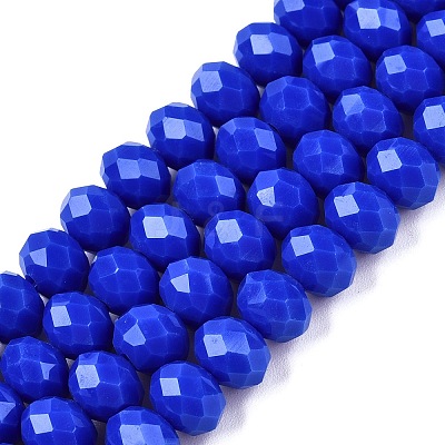 Opaque Solid Color Imitation Jade Glass Beads Strands EGLA-A044-P8mm-D32-1