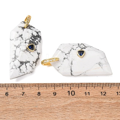 Natural Howlite Pendants GG-CBA51ED-04G-06-1