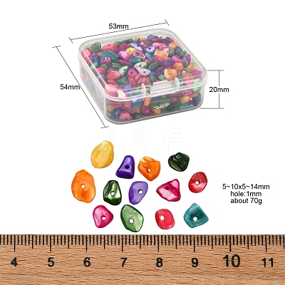 Natural Dyed Shell Beads G-YW0001-15-1