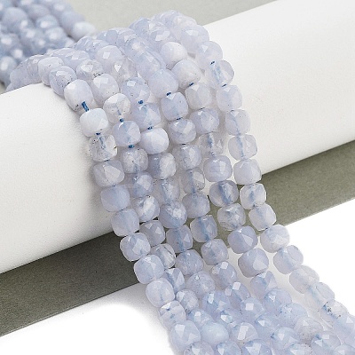 Natural Blue Lace Agate Beads Strands G-H042-A09-02-1
