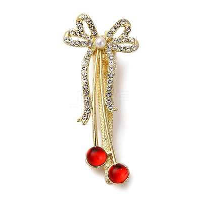 Cherry Golden Alloy Alligator Hair Clips PHAR-K006-04A-G-1