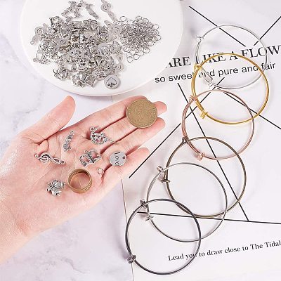 DIY Adjustable Brass Expandable Bangle Making DIY-PH0026-21-1