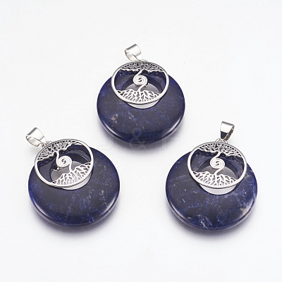 Natural & Synthetic Gemstone Pendants KK-F751-B-1
