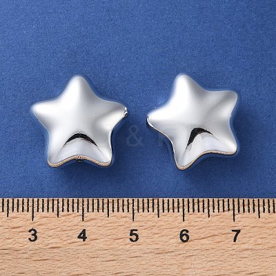 Electroplate Plating Opaque Acrylic Beads PACR-D288-07S-1