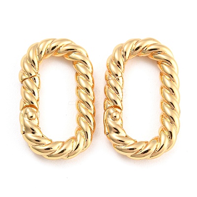 Brass Spring Gate Rings X-KK-D048-04G-1