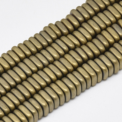 Electroplate Non-magnetic Synthetic Hematite Beads Strands G-Q486-90A-1