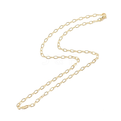 Brass Cable Chains Necklace for Women NJEW-P265-32G-1