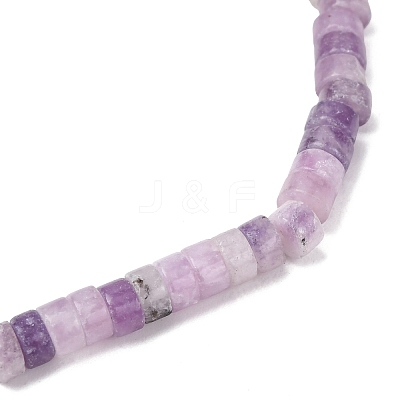 Natural Lepidolite Beads Stretch Bracelets for Men Women BJEW-JB11670-07-1