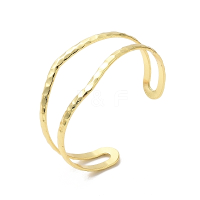Rack Plating Brass Cuff Bangles BJEW-A137-04G-1