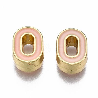 Rack Plating Alloy Enamel Beads ENAM-S122-033O-NR-1