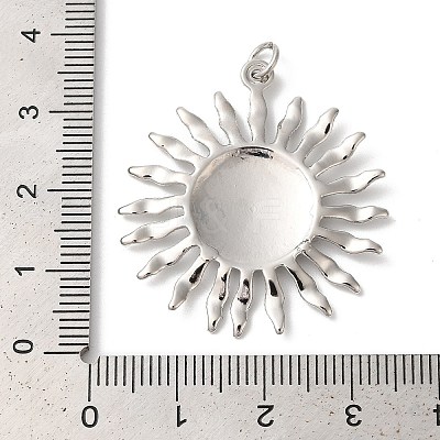 Rack Plating Sun Brass Pendants KK-Z056-05P-1