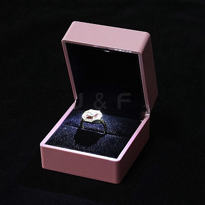 Rectangle Plastic Ring Storage Boxes CON-C020-02G-1