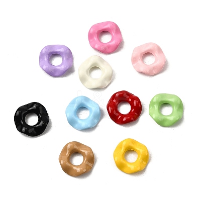 Baking Paint Alloy Enamel European Beads FIND-G092-08-1