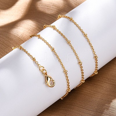 Long-Lasting Plated Brass Cable Chain Necklaces X-NJEW-K112-09G-NF-1