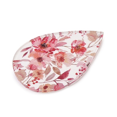 Printed Transparent Acrylic Pendants FIND-K017-16B-1