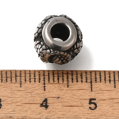 304 Stainless Steel European Beads STAS-D191-08A-AS-1
