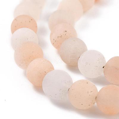 Natural Pink Aventurine Beads Strands G-Q462-6mm-13-1