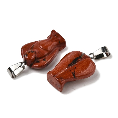 Natural Red Jasper Pendants G-B127-10P-11-1