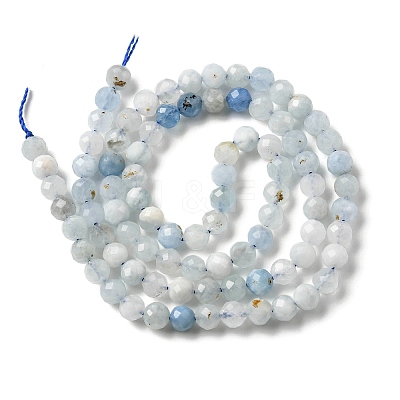 Natural Aquamarine Beads Strands LS-G-E411-19E-4mm-1