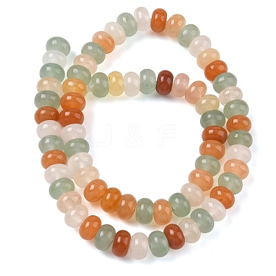 Natural Green Aventurine & Red Aventurine & Golden Silk Jade Beads Strands GG-CBA9281-A02-5x8mm-1