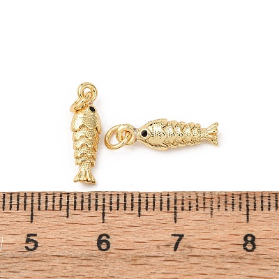 Brass Micro Pave Cubic Zirconia Pendants KK-D019-01A-G-1