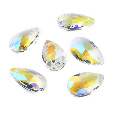 Faceted Glass Pendants X-GLAA-F069-L-A06-1