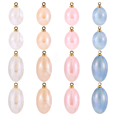 48Pcs 8 Styles Imitation Gemstone Acrylic Pendants IFIN-TA0001-57-1