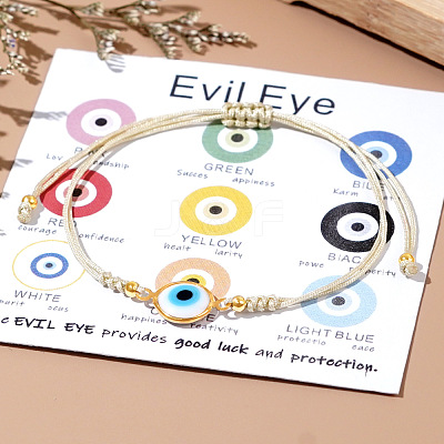 Trendy American Style Evil Eye Polyester Adjustable Bracelets NF0894-1-1