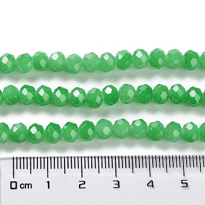 Baking Paint Imitation Jade Glass Bead Strands X-DGLA-A034-J6MM-A10-1