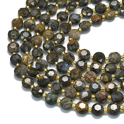 Natural Glaucophane Beads Strands G-C116-A29-02-1