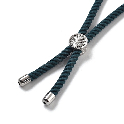 Twisted Nylon Cord Silder Bracelets DIY-B066-03P-30-1