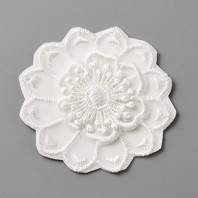 Computerized Embroidery Lace Self Adhesive/Sew on Patches DIY-WH0410-49B-1