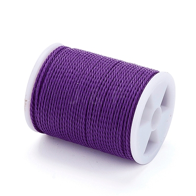 Round Waxed Polyester Cord YC-G006-01-1.0mm-13-1