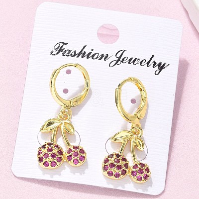 Brass Micro Pave Clear Cubic Zirconia Stud Earrings EJEW-P303-06G-1