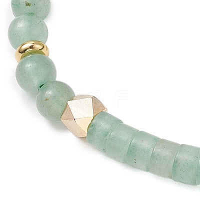 Natural Green Aventurine Braided Bead Bracelets BJEW-JB11241-03-1