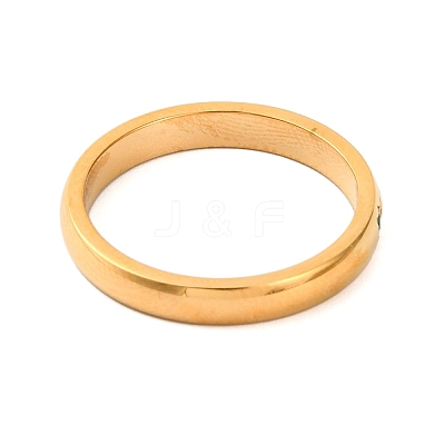 Ion Plating(IP) 304 Stainless Steel With Rhinestone Rings for Women X-RJEW-S239-01G-1