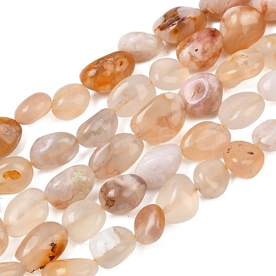 Natural Cherry Blossom Agate Beads Strands G-Z107-A01-1