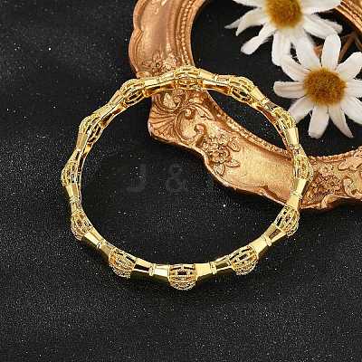 Brass Bangles for Women BJEW-D313-04G-1