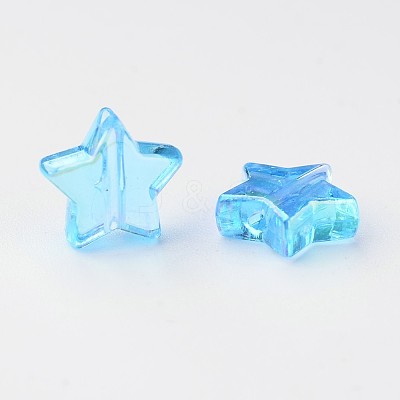 Eco-Friendly Transparent Acrylic Beads PL556-9-1