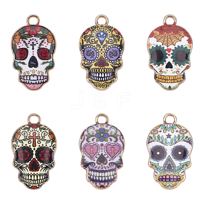 Alloy Enamel Charms ENAM-PH0001-50LG-RS-1