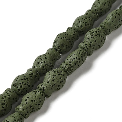 Natural Lava Rock Beads Strands G-U007-01J-1