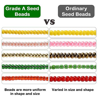 11/0 FGB Grade A Transparent Glass Seed Beads X-SEED-Q006-F07-1