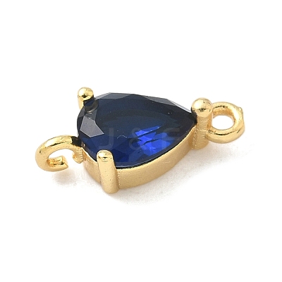 Brass Pave Cubic Zirconia Connector Charms KK-Z120-31G-04-1