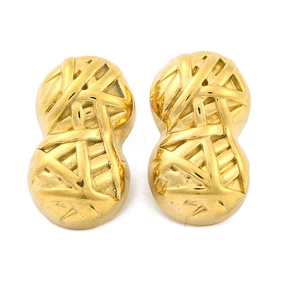 Ion Plating(IP) 304 Stainless Steel Stud Earrings EJEW-H013-01G-1