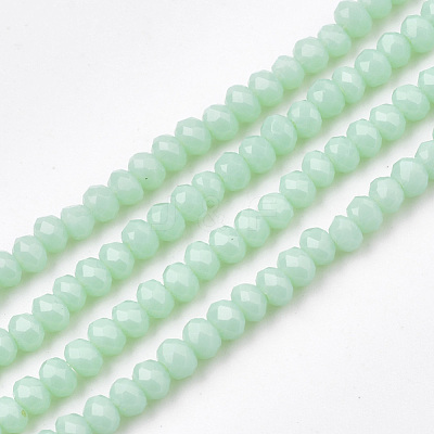 Opaque Solid Color Glass Beads Strands GLAA-S178-12B-10-1