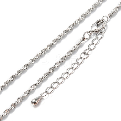 Brass Rope Chain Necklaces LS-NJEW-K123-12P-1