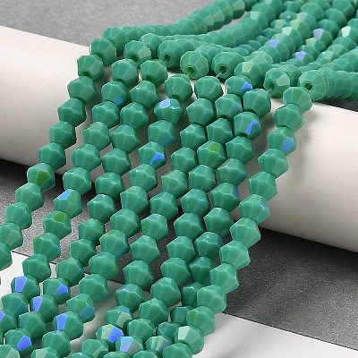 Opaque Solid Color Imitation Jade Glass Beads Strands EGLA-A039-P4mm-L07-1