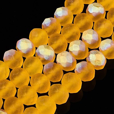 Transparent Glass Beads Strands EGLA-A044-T8mm-MB05-1