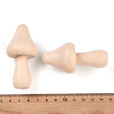 Unfinished Wood Mushroom Ornaments WOOD-T032-09-1